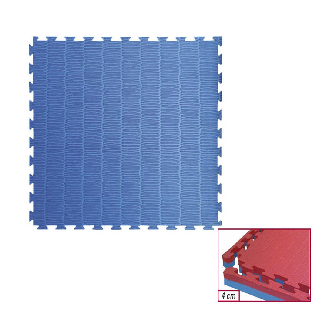TOORX Tatami-Matten EVA 100 × 100 cm – Ausführung: 4 cm · Rot/Blau, Ansicht 2