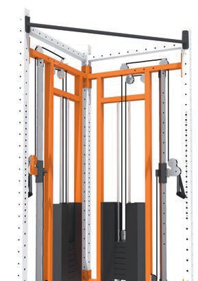 TOORX Cable-Cross-Modul mit 90 kg Steckgewicht für Rigs