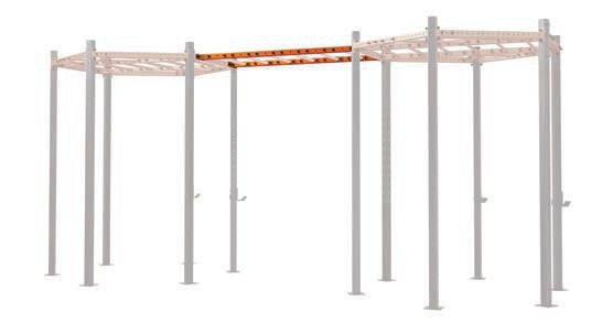 TOORX Rig-Querträger 187 cm für Master Hexagon Outdoor