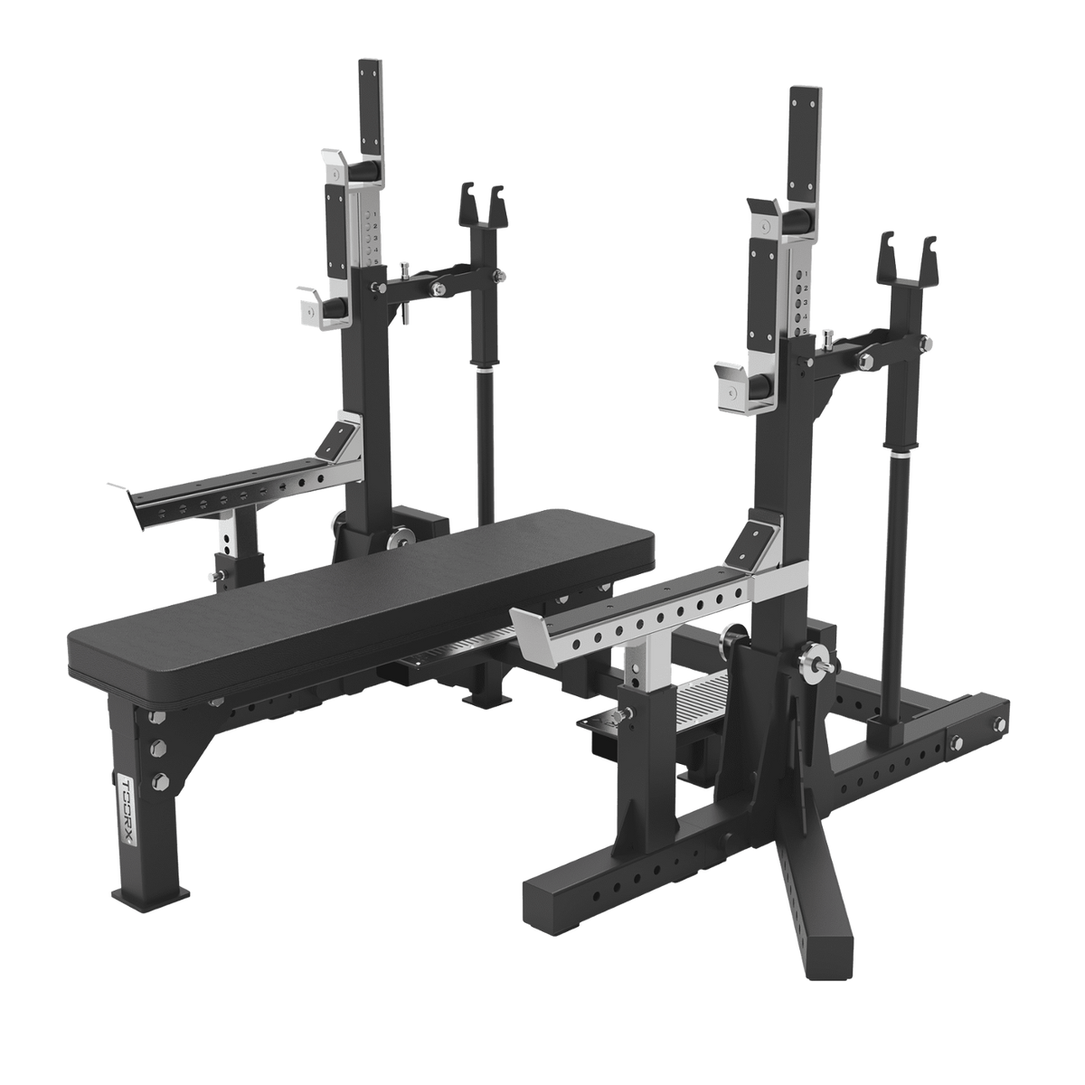 TOORX Olympia-Hantelbank mit Squat Stand WBX-4400