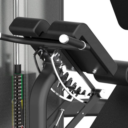 TOORX Rückenstrecker 45° (Dual Hyperextension) mit 80 kg Steckgewicht PLX-9050