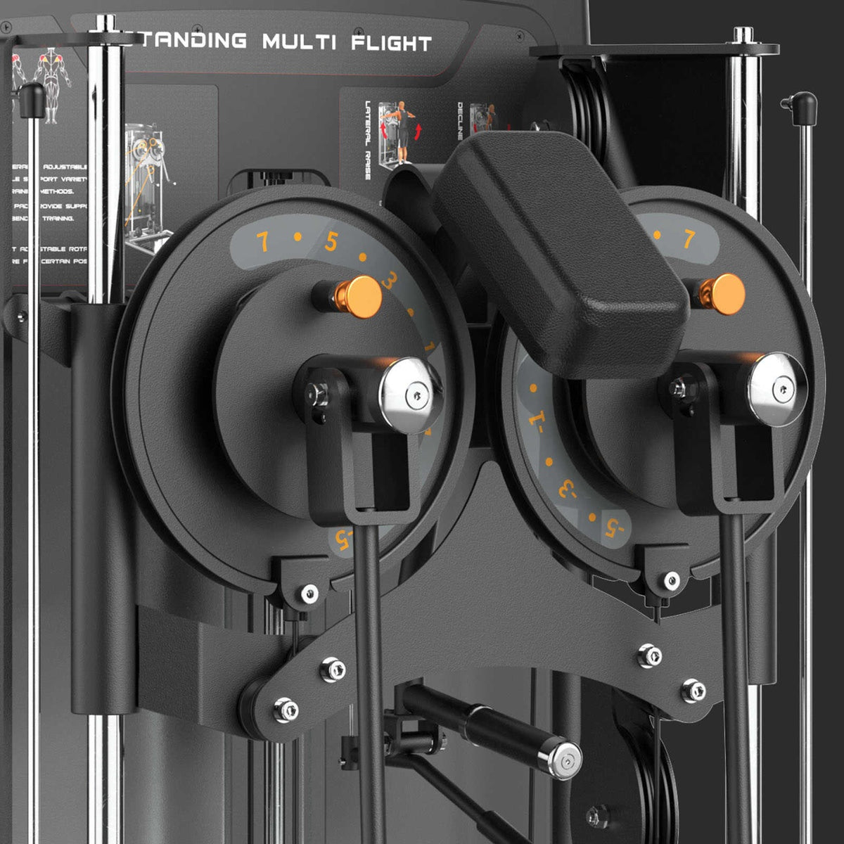 TOORX Multi Flight stehend mit 90 kg Steckgewicht PLX-8200