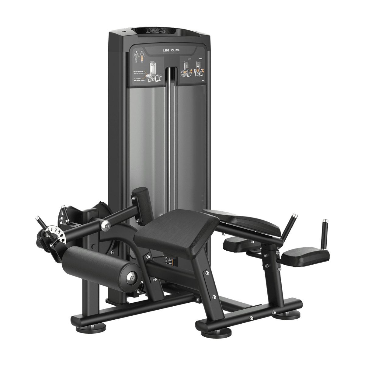 TOORX Beinbeuger liegend mit 90 kg Steckgewicht PLX-8900