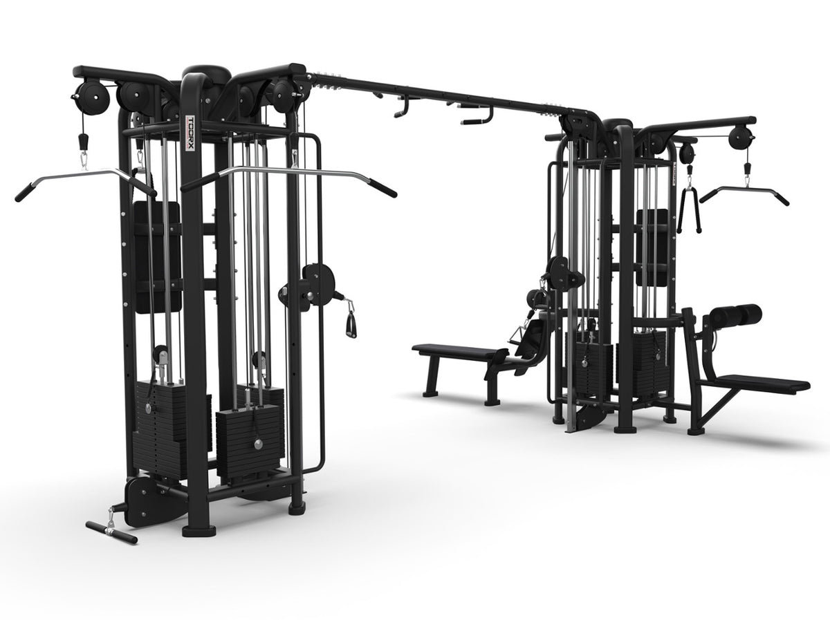 TOORX Seilzugstation Jungle mit 8 Stationen und Latzug CSX-9500