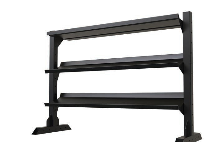 TOORX Hantelregal 3 Ebenen, 183 cm breit, Höhe 120 cm