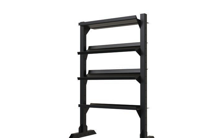 TOORX Hantelregal 4 Ebenen, 120 cm breit, Höhe 180 cm