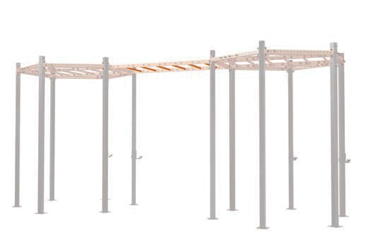 TOORX Klimmzugstange 74 cm für Master Hexagon Outdoor