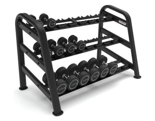 TOORX Hantelablage modular mit 3 Ebenen